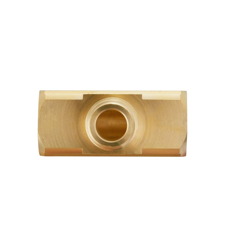 Litorange 2 PCS Metals Brass Pipe Fitting Barstock Male Branch Tee T Adapter 3/8" NPT Female x 3/8" NPT Female x 3/8" NPT Male (Pack of 2) - Image 3
